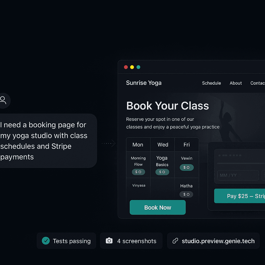 Describe your app, Genie builds it